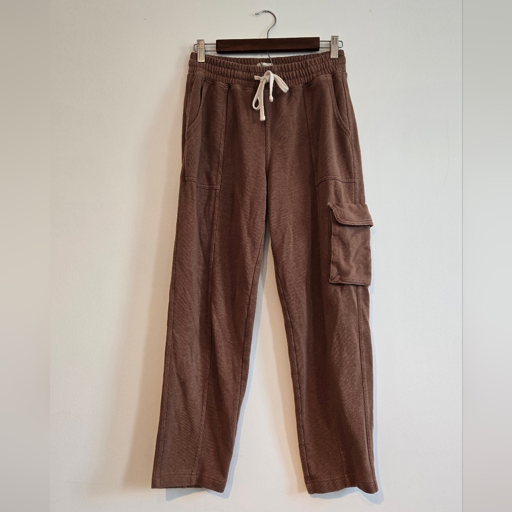 UpWest Brown Cargo Pants with Soft Fabric and Straight-Leg Design